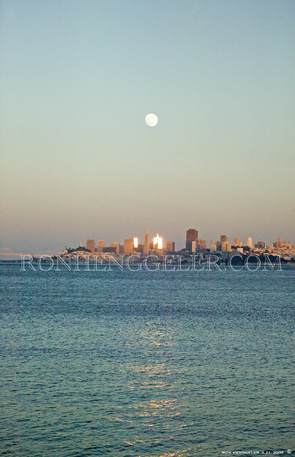 San Francisco skyline at sunset